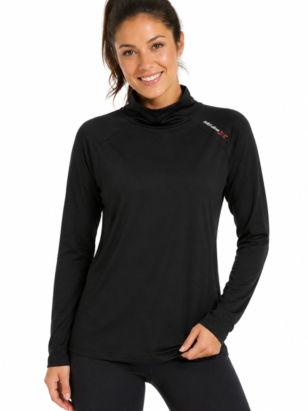 Ski-Doo Black Mock Neck Base Layer Top Long Sleeve Thermal XL Women’s